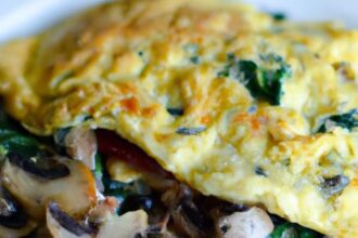 Wholesome Mushroom and Spinach Omelette: A Nutritious Delight