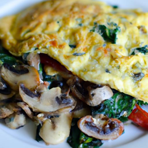 Wholesome Mushroom and Spinach Omelette: A Nutritious Delight