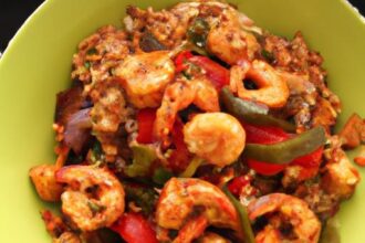 Savory Jambalaya Bowl with Chicken & Shrimp-No Sausage!