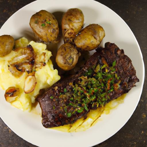 Savor Garlic Butter Steak Bites with Crispy Potatoes Delight