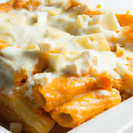 Deliciously Cheesy baked Ziti with Ricotta & Mozzarella
