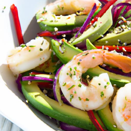 Fresh & Flavorful: Shrimp Avocado​ Zoodle ​Salad Recipe