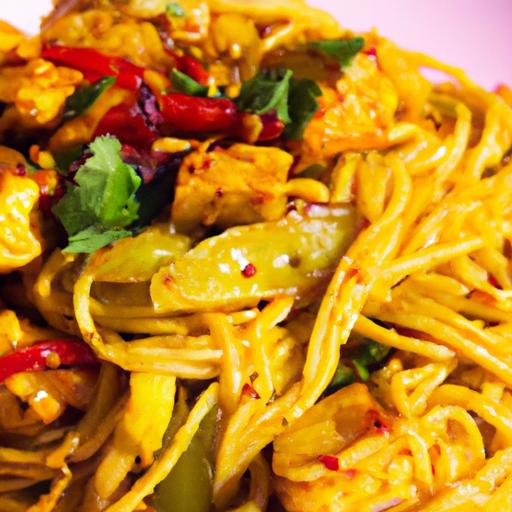 Fiery Peanut Noodles with Tofu: A Flavorful Vegan Delight