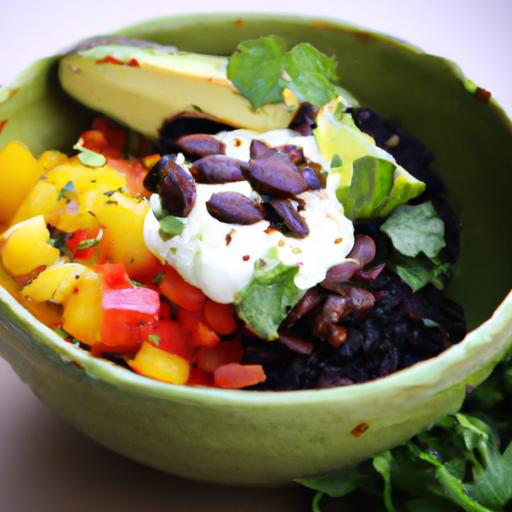 Black Bean & Avocado fiesta Bowl: A Vibrant Flavor Burst