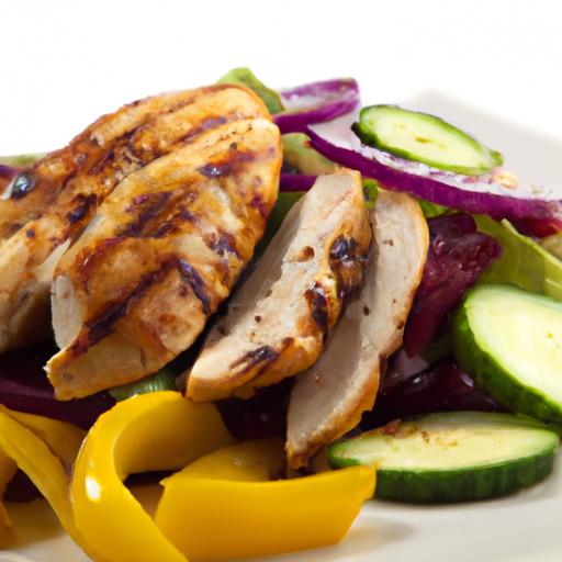 Savor the Flavors: Grilled Chicken Paired with Greek Salad