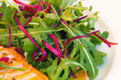 Zesty Citrus Marinated Fish Paired with Fresh Arugula Salad