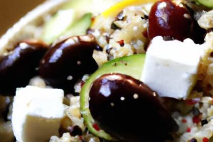 Bright Mediterranean Quinoa Bowl with Feta and Olives