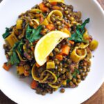 Wholesome Lentil Pasta Paired with Vibrant Roasted Veggies