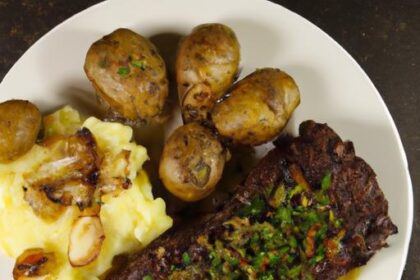 Savor Garlic Butter Steak Bites with Crispy Potatoes Delight