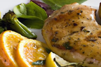 Zesty Grilled Lemon Herb Chicken with Savory Roasted Veggies