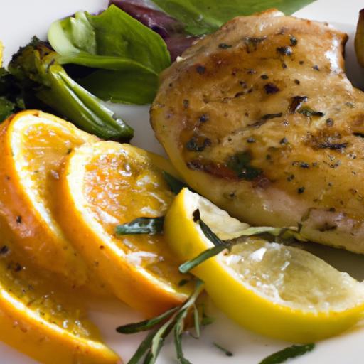 Zesty Grilled Lemon Herb Chicken with Savory Roasted Veggies