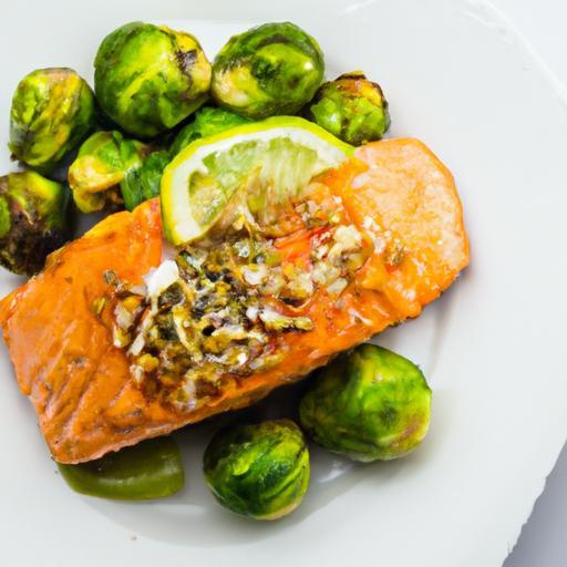 Zesty Lemon Butter Salmon with Crispy Keto Brussels Sprouts
