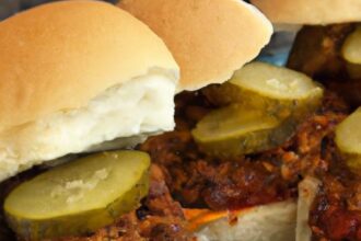 Savory Sloppy Joe Sliders with Tangy Pickle Twist