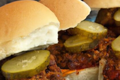 Savory Sloppy Joe Sliders with Tangy Pickle Twist