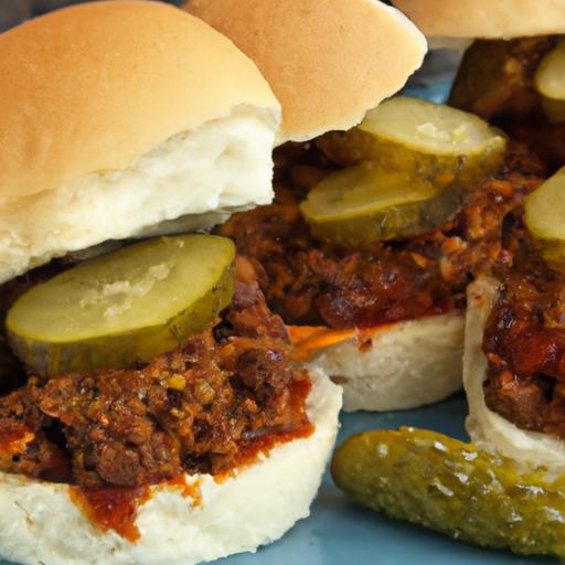 Savory Sloppy Joe Sliders with Tangy Pickle Twist