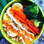 Colorful Rainbow Nourishment Bowls with Maple Tahini Drizzle