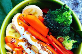 Colorful Rainbow Nourishment Bowls with Maple Tahini Drizzle