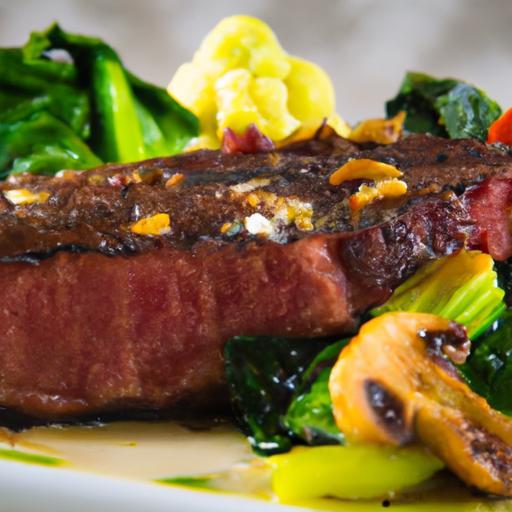 Savor New York Strip with Garlic Butter & Roasted Veggies