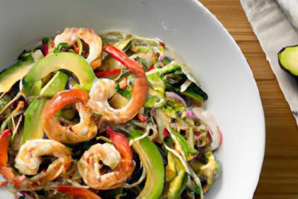 Shrimp & Avocado Zoodle Salad: Fresh, Light, and Nutritious