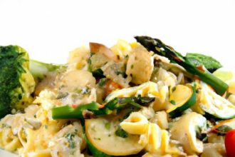 Indulgent Creamy Alfredo Pasta Bowl Loaded with Veggies