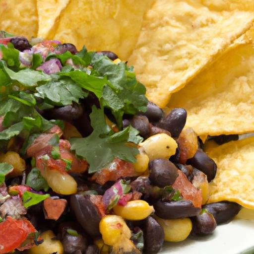 Quick & Zesty Black Bean Corn Salsa with Crispy Chips