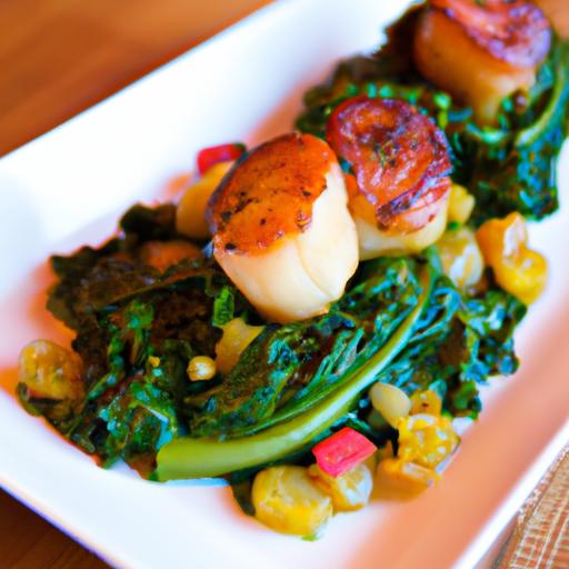 savoring ‍Sauteed Scallops with Vibrant Chard Light Flair