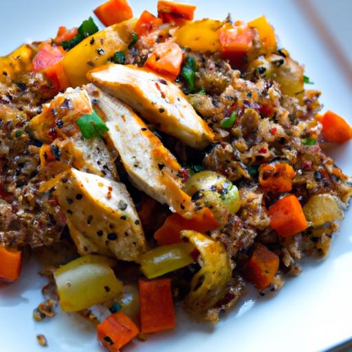 Wholesome Quick Chicken & Quinoa with Roasted Veggies