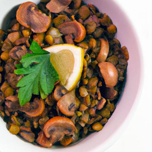 Hearty ⁢Warm ‌Lentil & Roasted Mushroom Bowl: ‍Nutritious Comfort