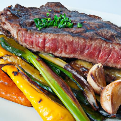 Savor New York Strip with Garlic Butter & Roasted Veggies