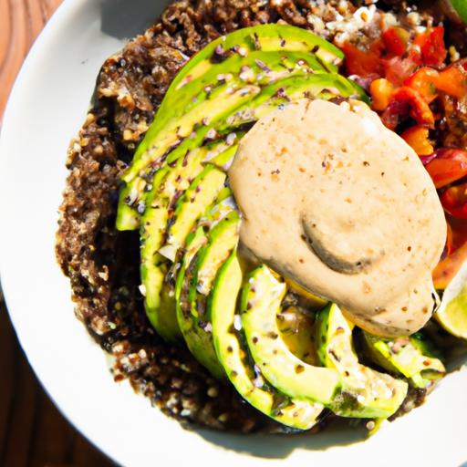 Tex-Mex Quinoa Bowl with Creamy Avocado Crema Twist