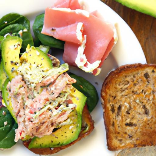 Creamy Avocado Tuna Salad on Hearty Whole Wheat Toast