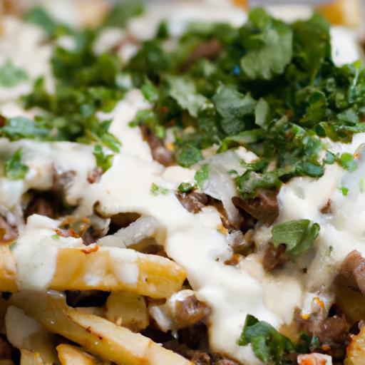 Savor Carne Asada Fries Topped with Creamy Queso Fresco