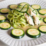 Zesty Zucchini Noodles with Creamy Pesto Chicken Delight