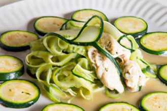 Zesty Zucchini Noodles with Creamy Pesto Chicken Delight