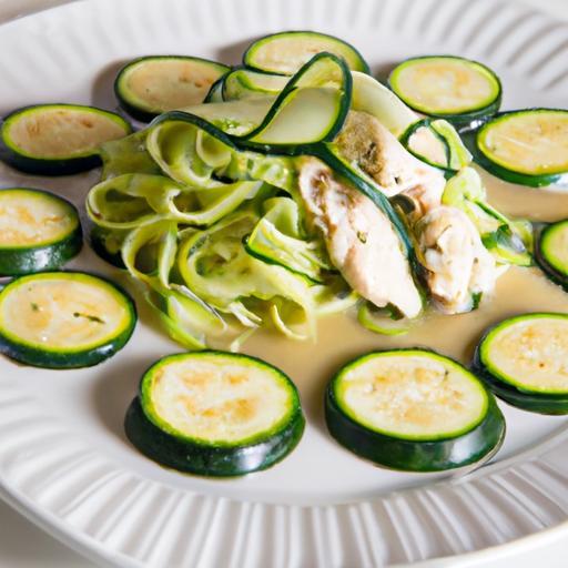 Zesty Zucchini Noodles with Creamy Pesto Chicken Delight