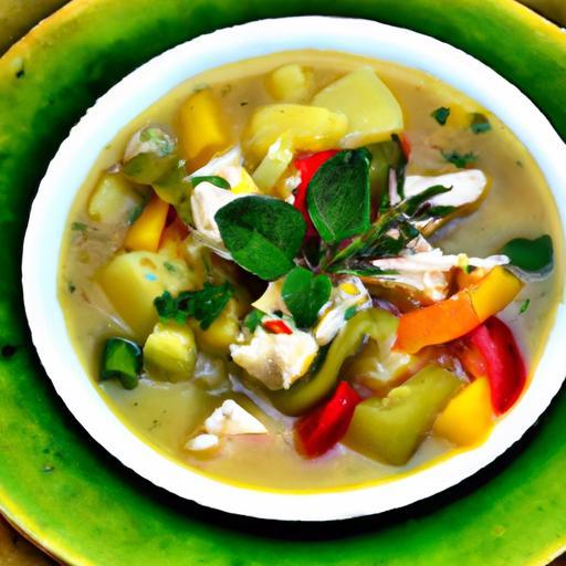 Bright & Creamy: Lightened-Up Chicken Veggie Soup Recipe