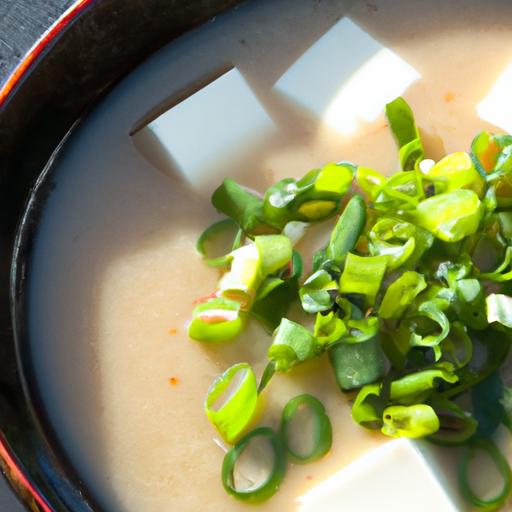 Quick & Nourishing: 10-Min Miso Soup with tofu⁣ & Greens