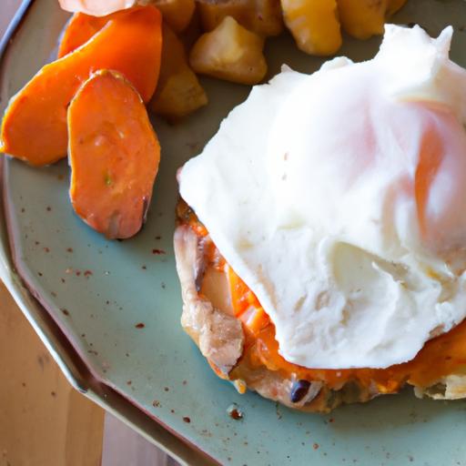 Sunrise ⁣Delight: Sweet Potato Hash with Perfect Poached ⁤Eggs