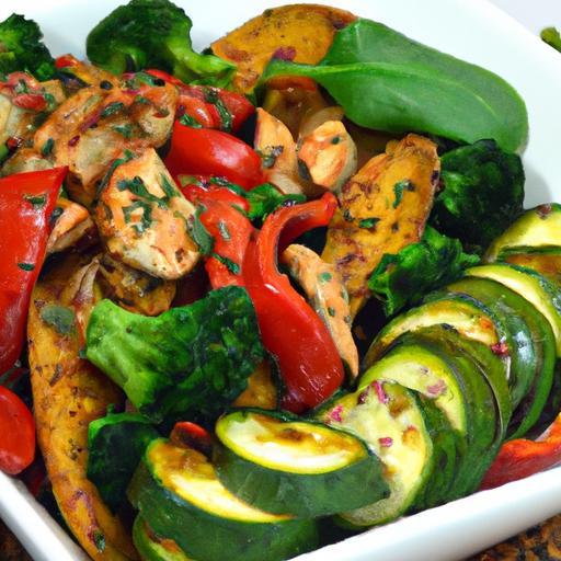 Vibrant ⁤Pesto Chicken & Roasted Veggie Bowl recipe Delight