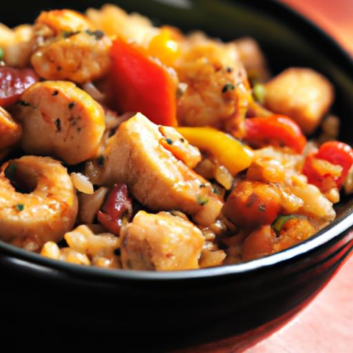 Flavorful Jambalaya ‌Bowl: Chicken & Shrimp,No Pork Twist