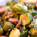 Nutritious Roasted Brussels Sprouts & Chicken Sausage Delight